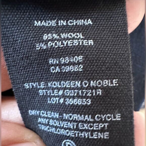 Theory Stretch Wool Midi Dress Koldeen O Noble Stripe In Midnight Size M - Picture 6 of 8